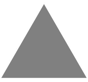 A silver triangle.
